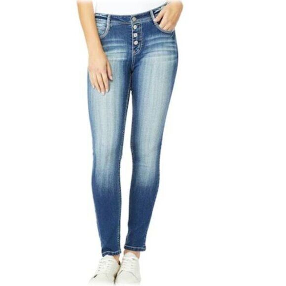 NEW WallFlower Sky High‎ Destructed Ankle Jean - Picture 1 of 5